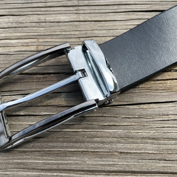 Men's Handmade Leather Belt Black Size 43/44 Handmade in Pakistan - Picture 10 of 14